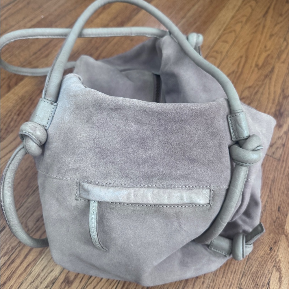 Free People Ingrid Taupe Suede Leather Tote - Picture 9 of 15
